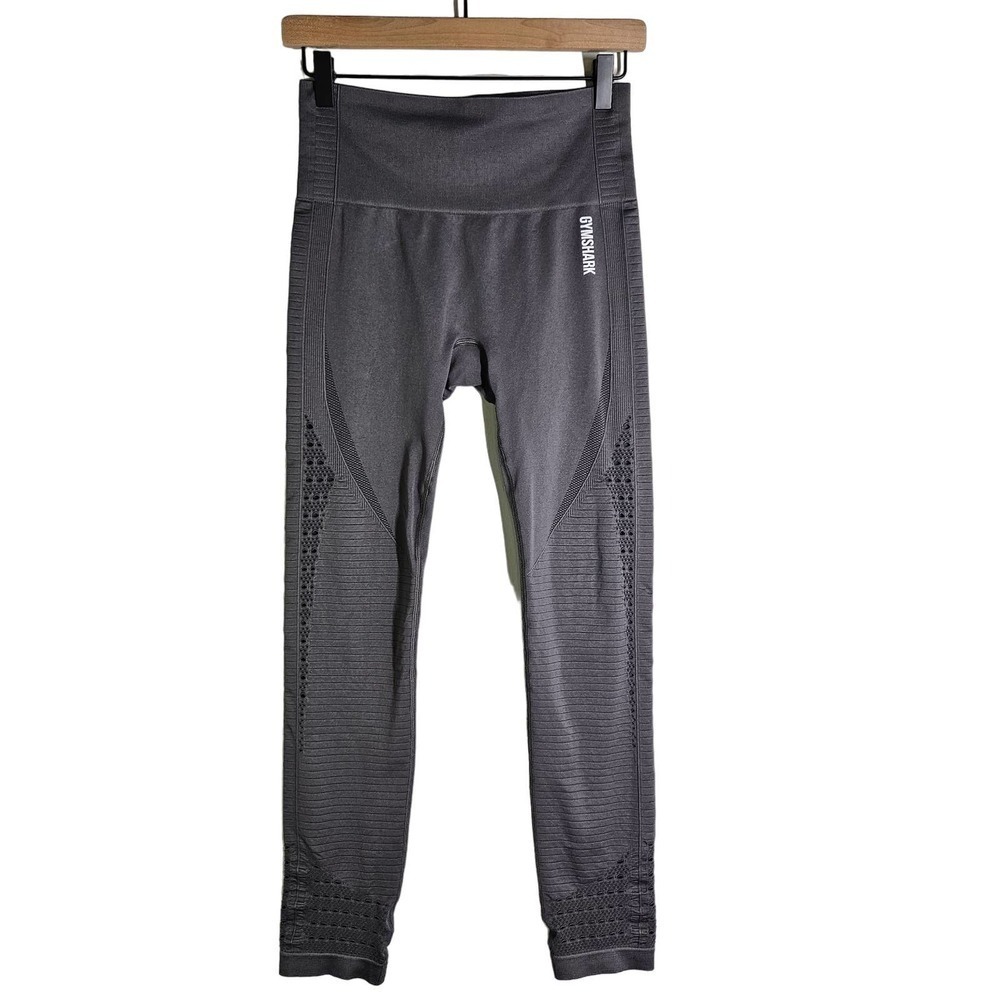 Gymshark Energy Seamless Leggings M? L? Grey‎ High Waisted Perforated